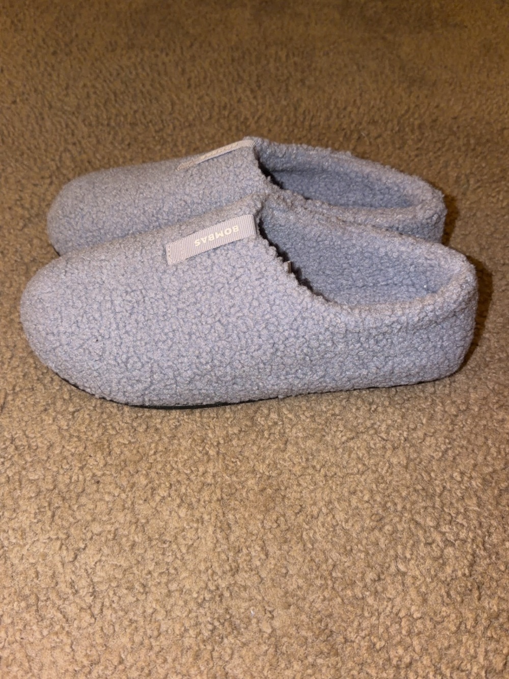 Bombas Light Blue Sherpa Slip-On Slippers